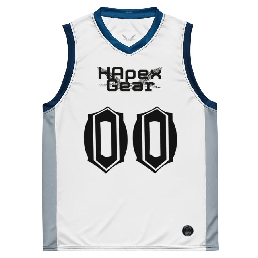 Cuban - White - Recycled Unisex Basketball Jersey - Black HApex Gear Black Logo product image (2)