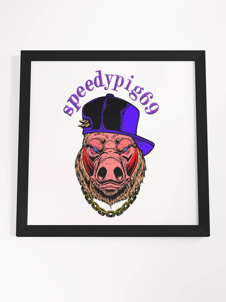 Speedy Steed Stylized Pig Head Framed Poster product image (4)