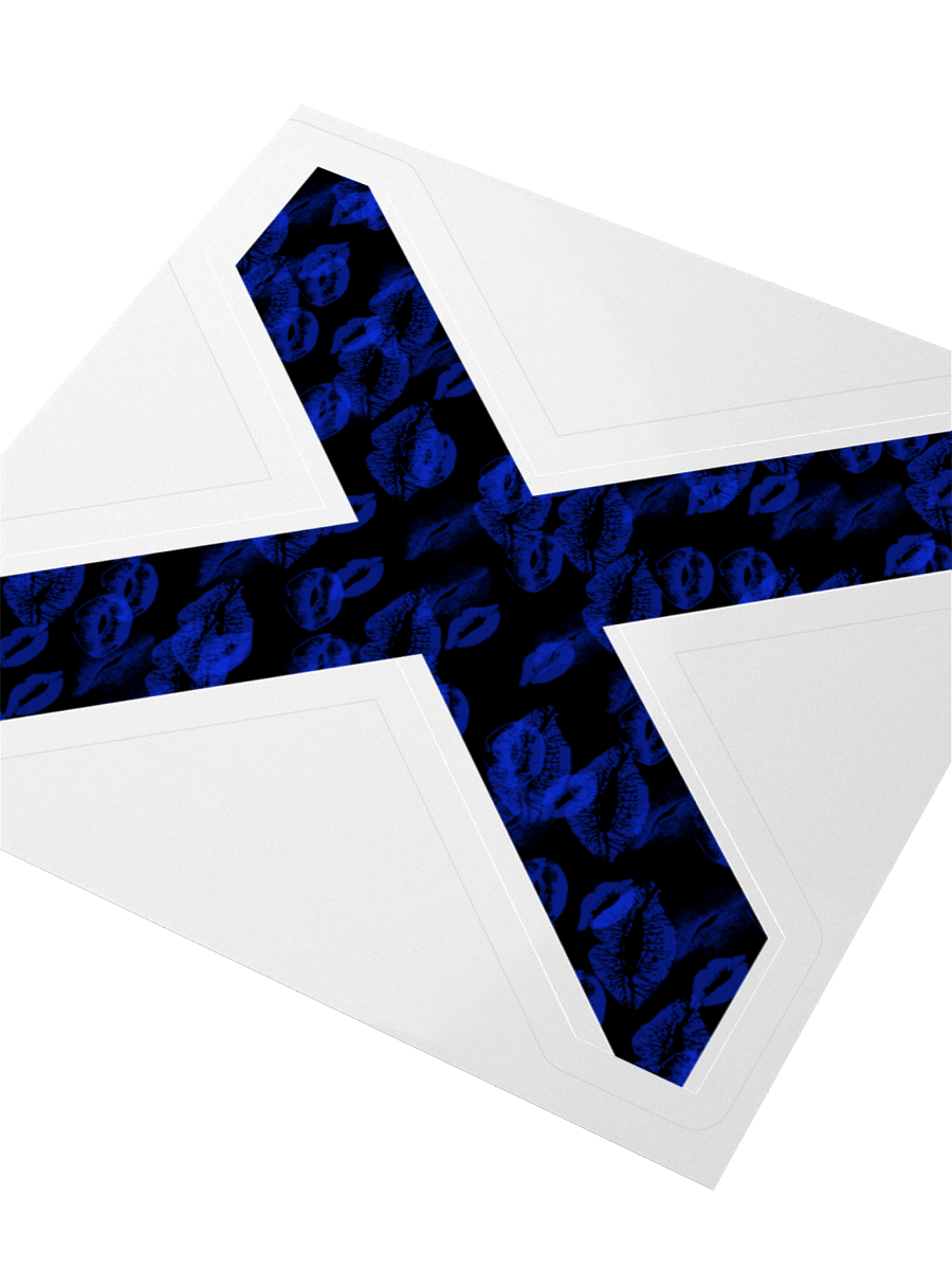 Black X Blue Lipstick Kisses | Kiss-cut Sticker product image (3)