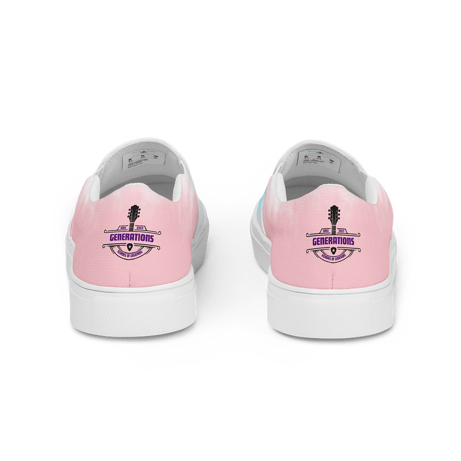 Women's Pink and Blue Canvas Slip-On Shoes product image (4)