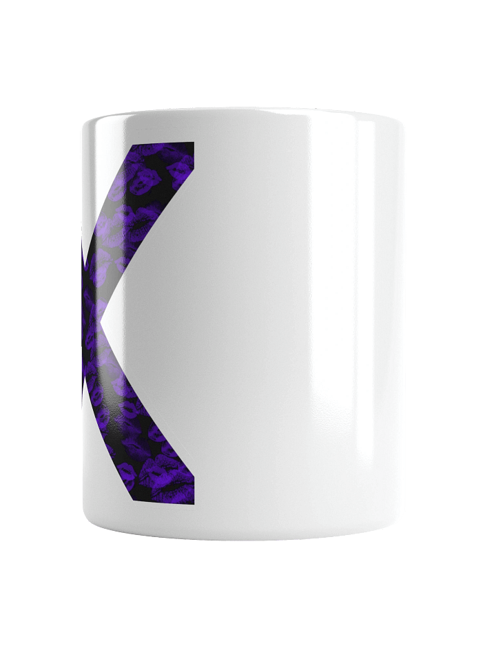 Black X Purple Lipstick Kisses | Glossy White Mug product image (2)