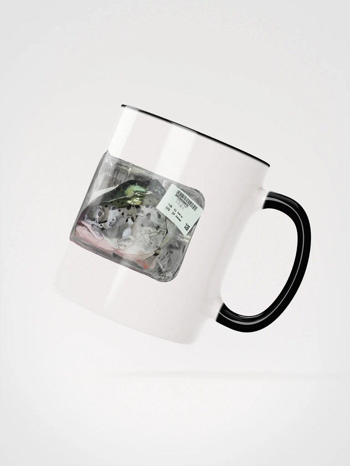 Realistic Plastic Wrapped Supermarket Salmon Fish Head Food Art COLORED Mug product image (2)