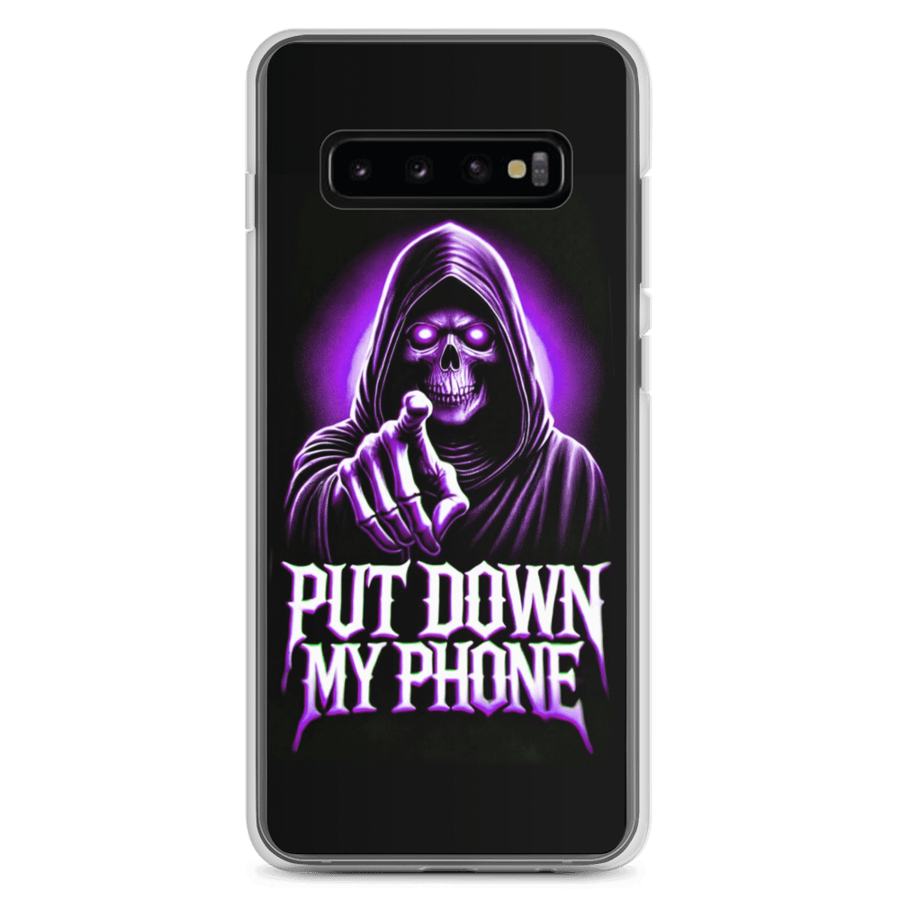 Glowing Skull 'Put Down My Phone' Samsung® Case product image (2)