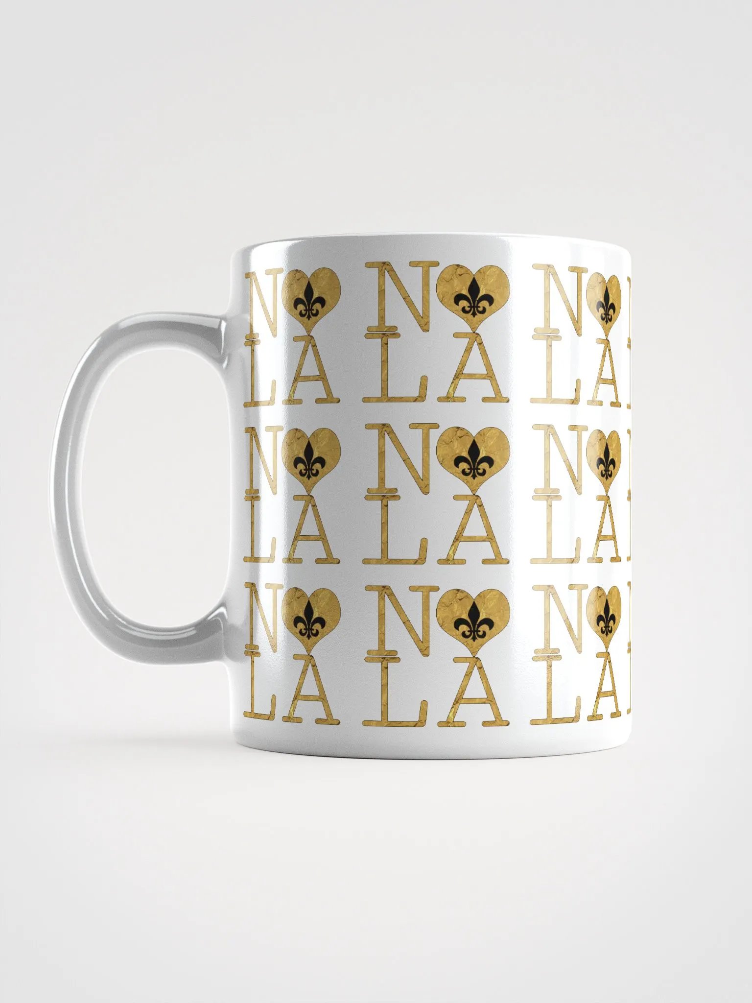 I LOVE NOLA **LEGACY MUG** (FULL GOLD WRAP OUTLINE + FULL INFINITY) product image (18)