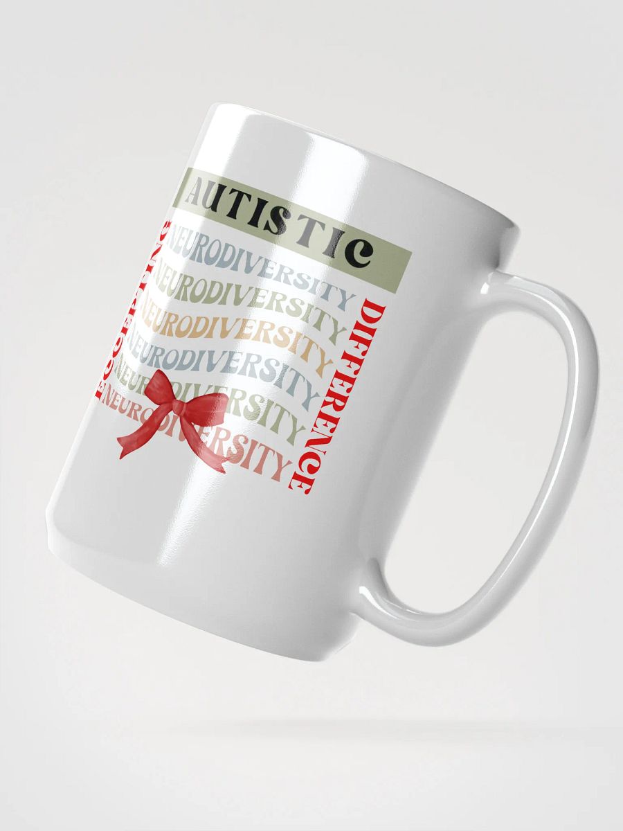 Neurodiversity, Accepting Autistic Difference White Glossy Ceramic Mug product image (5)