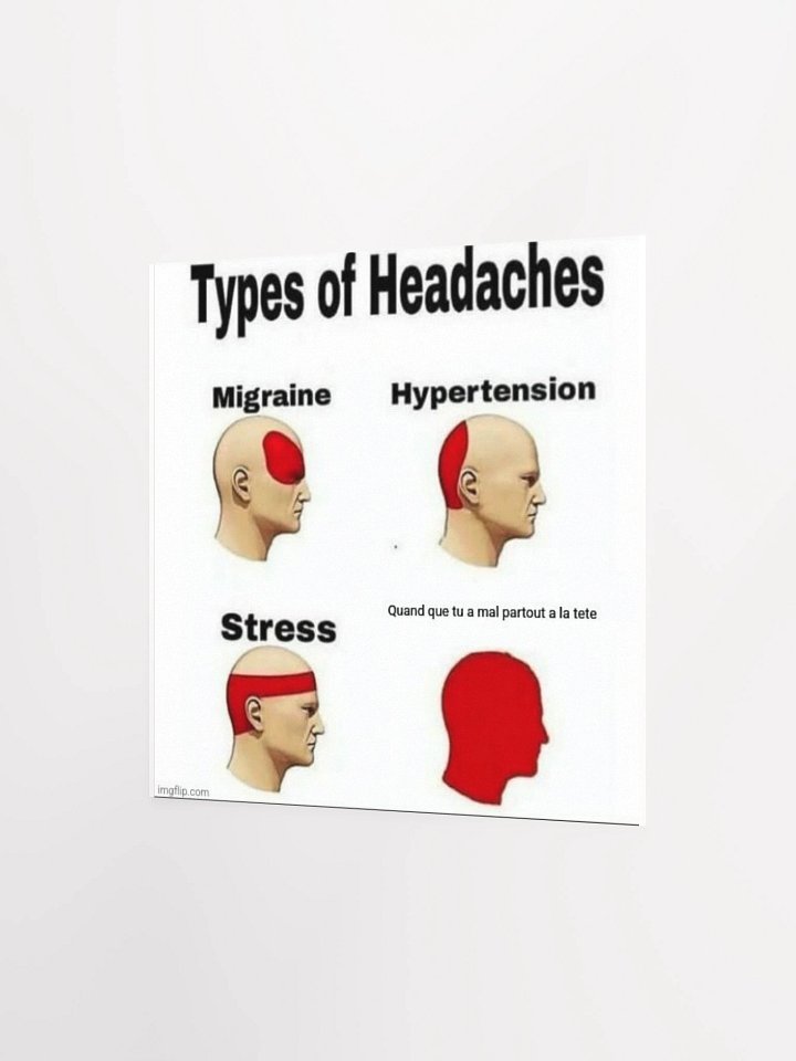 Poster TYPES OF HEADACHES product image (9)