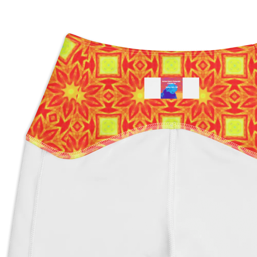 Abstract Repeating Orange Flower Leggings product image (7)