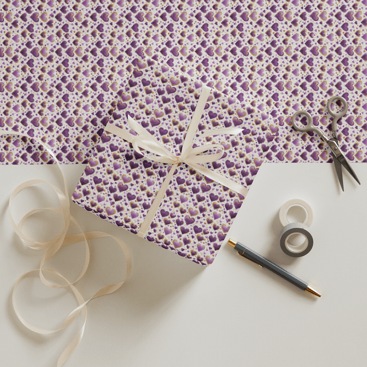 Valentine Hearts Wrapping Paper - Set of 3 product image (2)