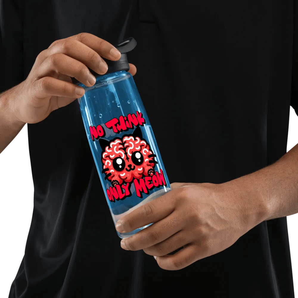 No think only meow sports bottle product image (65)