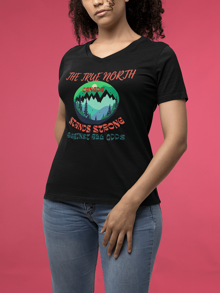 True North Landscape Women's V-Neck Tee product image (1)