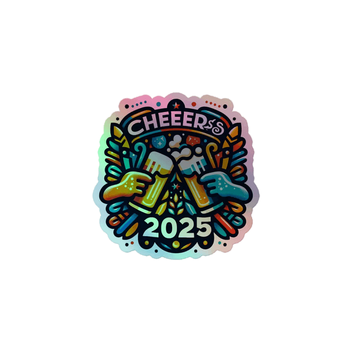Cheers 2025 Holographic Sticker Sheet product image (1)