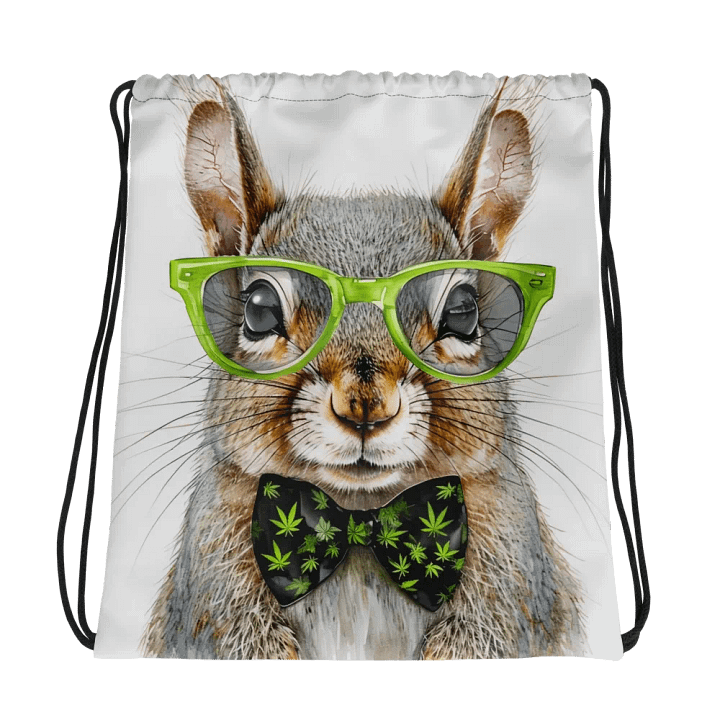 Whimsical Squirrel All-Over Drawstring Bag product image (1)