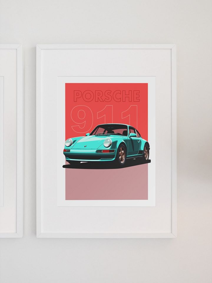Porsche 911 Classic Car Art Print, Iconic Sports Car Poster, Vintage Auto Wall Art, Retro Automobile Enthusiast Gift, Car Collector Decor product image (1)
