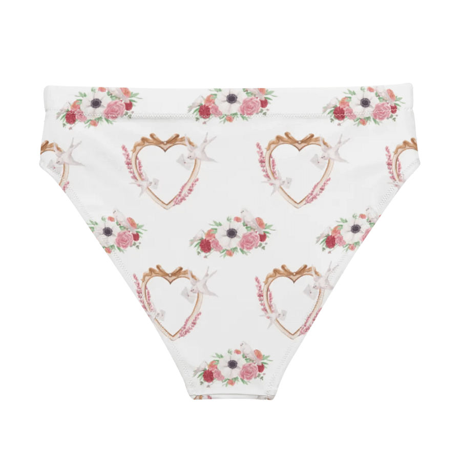 Watercolour Floral Pattern High Waisted Bikini Bottom - V2 product image (2)