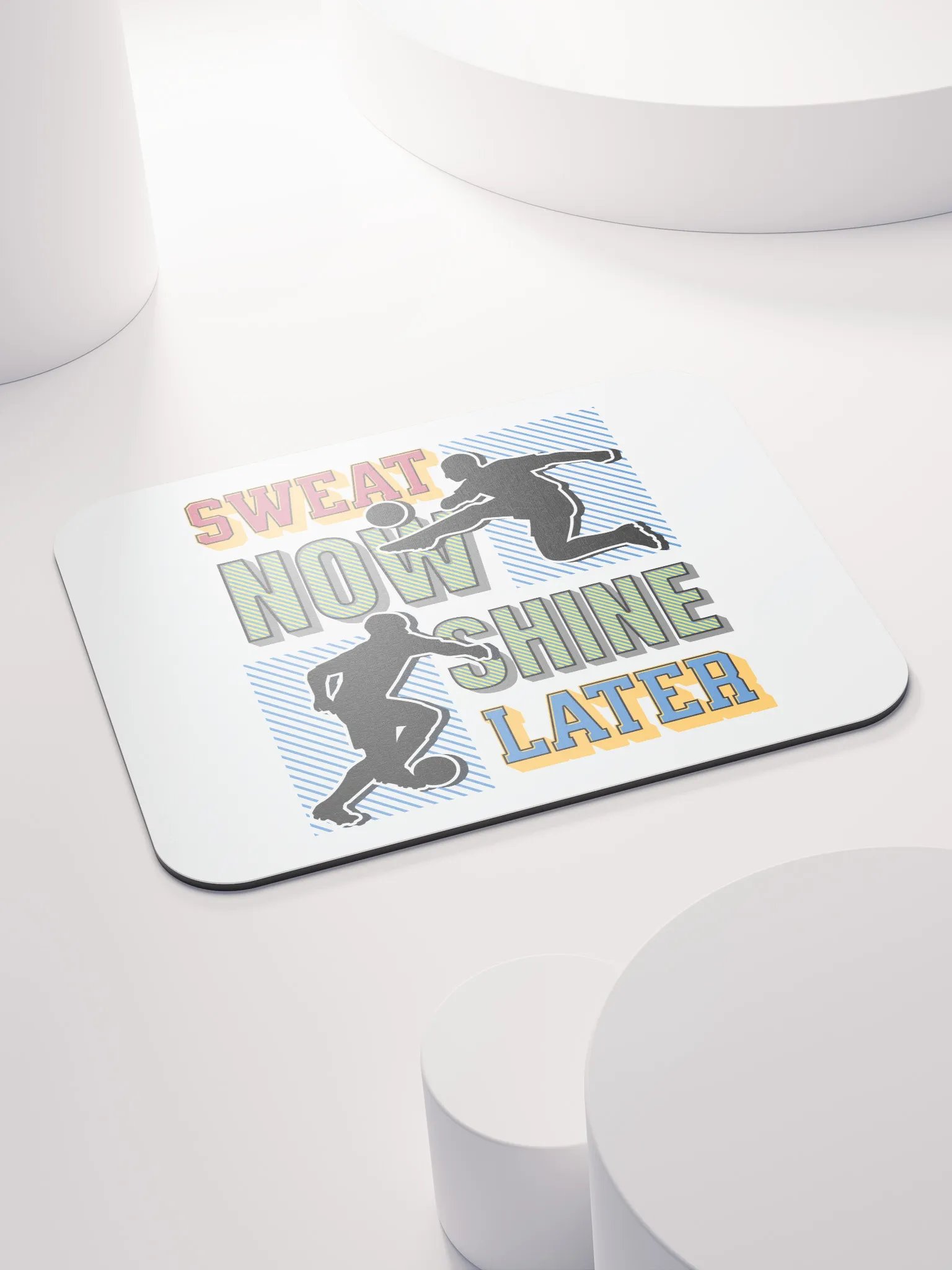 Sweat Now Shine Later Soccer Silhouette Mouse Pad product image (4)