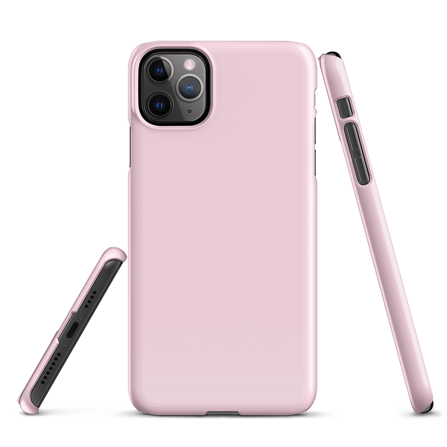 Baby Pink Solid Color iPhone® Glossy Snap Case product image (3)
