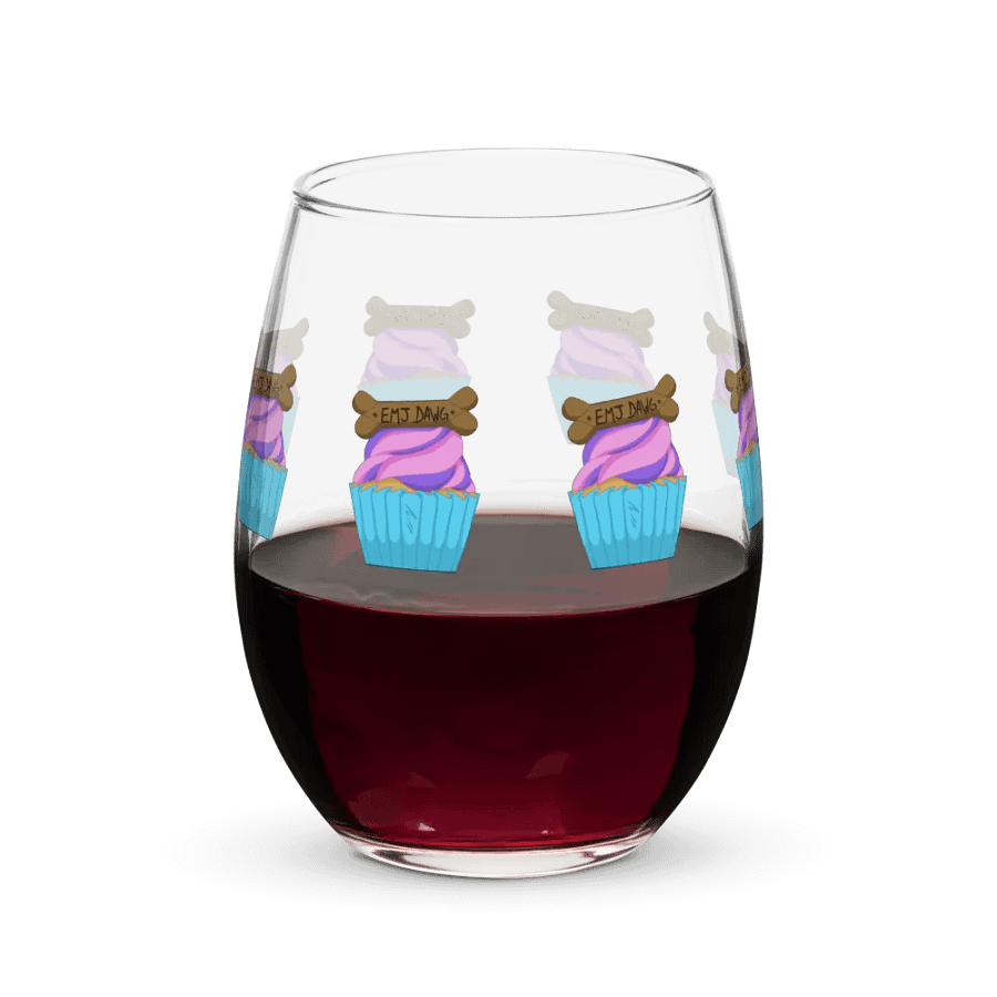 EmJDawg Cupcake Stemless Wine Glass product image (7)