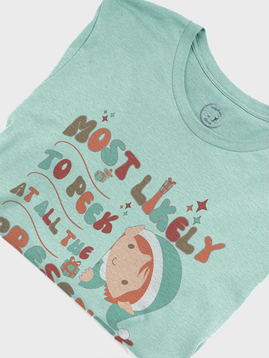 Most Likely to Peek at All the Presents Christmas Tee product image (7)
