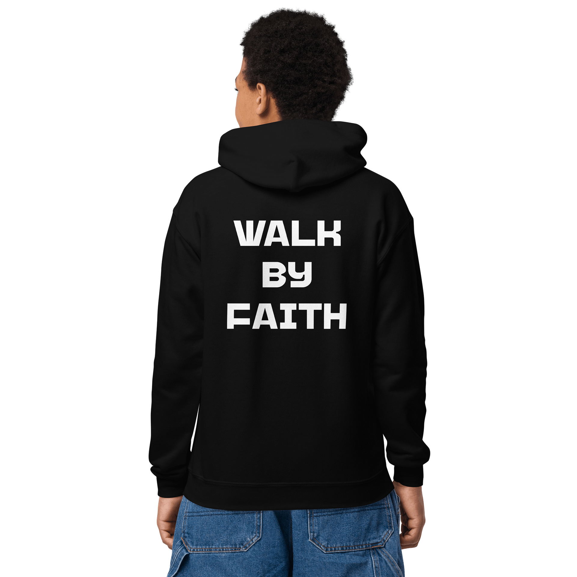 YHWH Kids Bold Faith Hoodie - "Walk by Faith" product image (1)