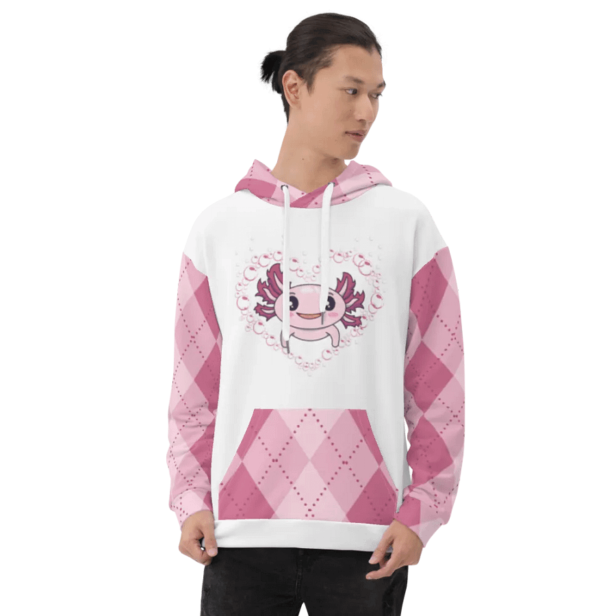 Pink And White Axolotl Hoodie product image (9)
