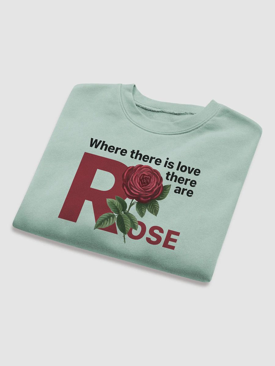 BUIII: Where there is love, there are rose Women's Fleece Crop Sweatshirt product image (5)