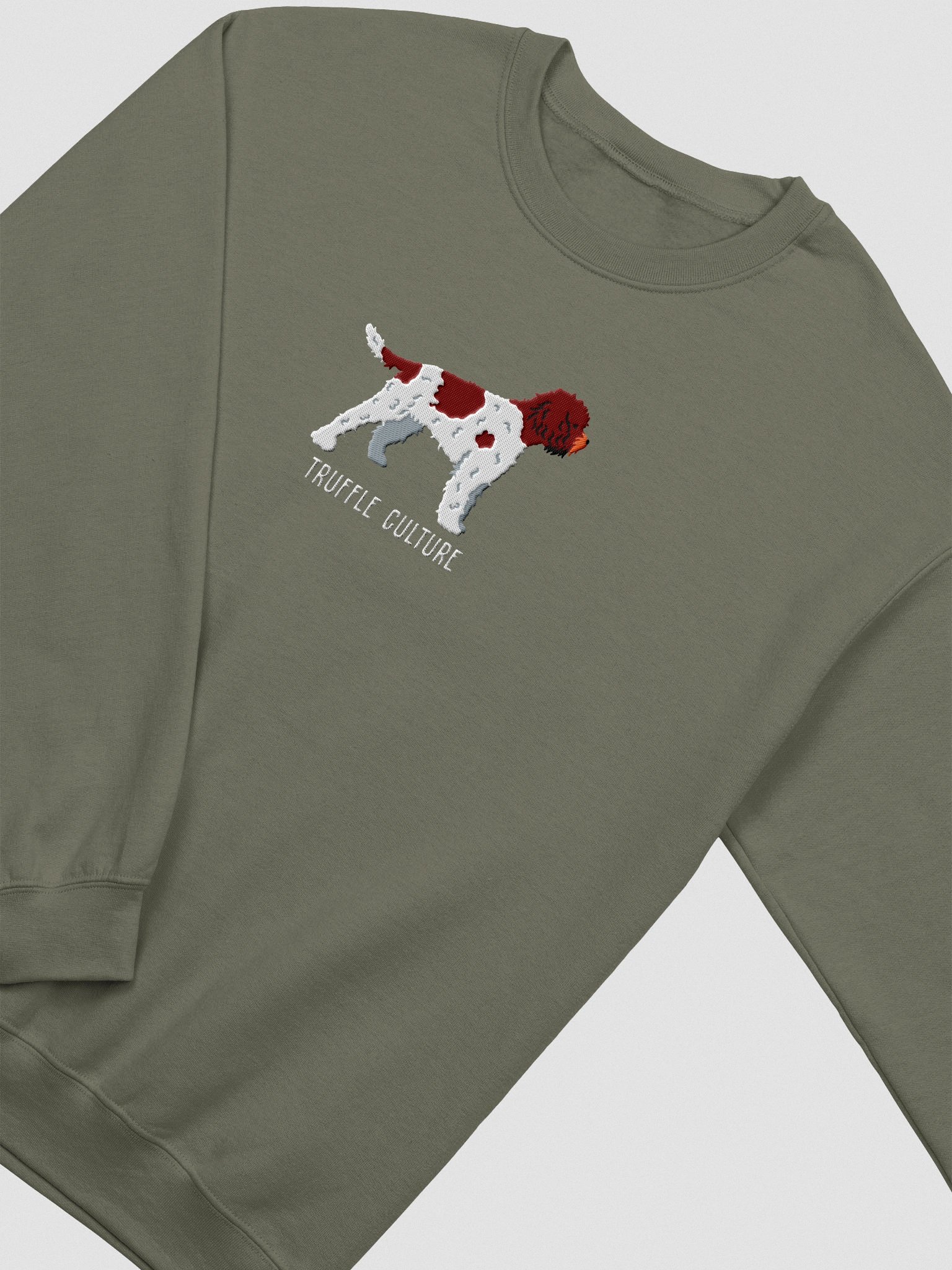 Truffle Culture Sweatshirt (Embroidered) of a Lagotto Romagnolo(Liver & White) product image (6)
