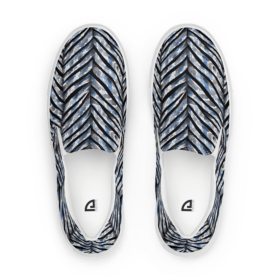 Blue Grey Snake Skin Canvas Shoes product image (1)