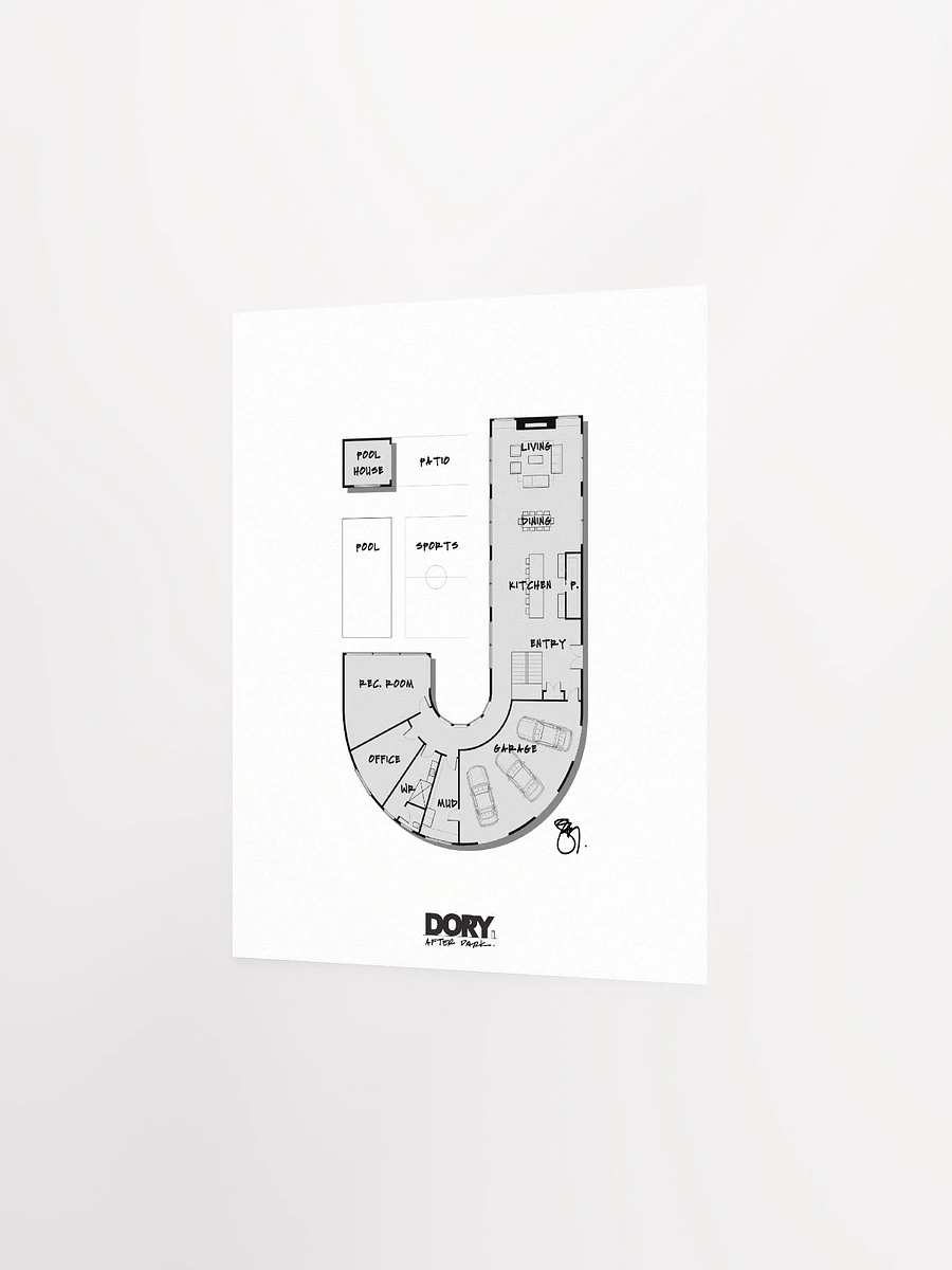 Alphabet Floor Plan Poster - J product image (2)