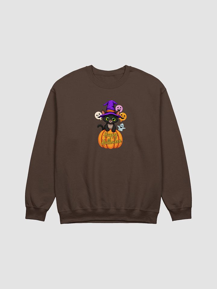 Witchy Sitting Pumpkin Cat Crewneck product image (7)