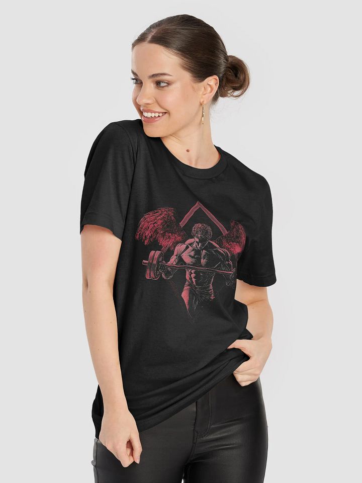 Angel Weightlifting T-Shirt, Gym Angel Wings Shirt, Fitness Motivation Tee product image (2)