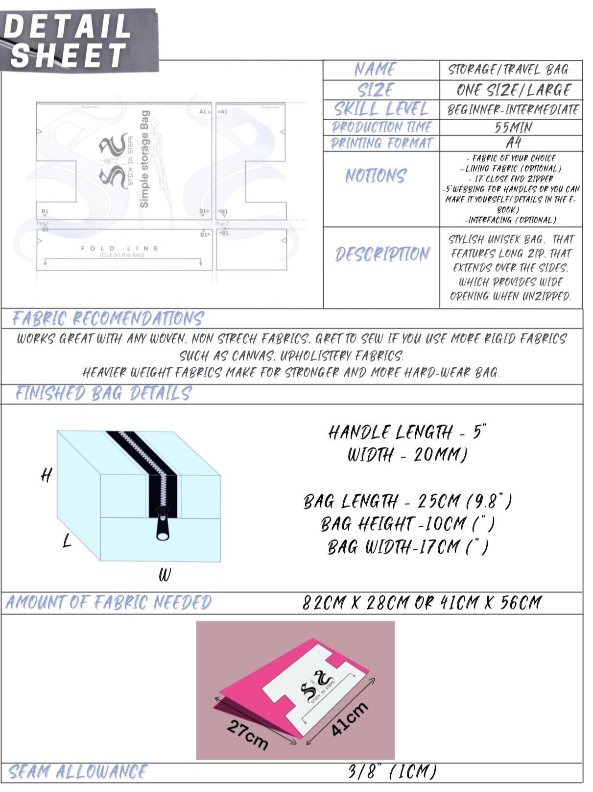 Ultimate Storage Bag - sewing pattern product image (4)