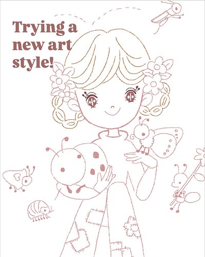 My daughter saw one of my old drawings and said, “This girl is so cute!”
That inspired me to try drawing her again.
For now, ...