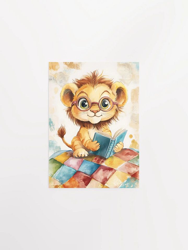 Lion's Literary Adventure Poster product image (1)