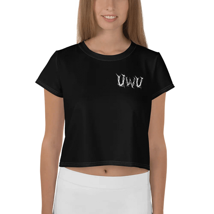 Metal Skull n' Bones Cropped T-Shirt (Alt Placement) product image (1)