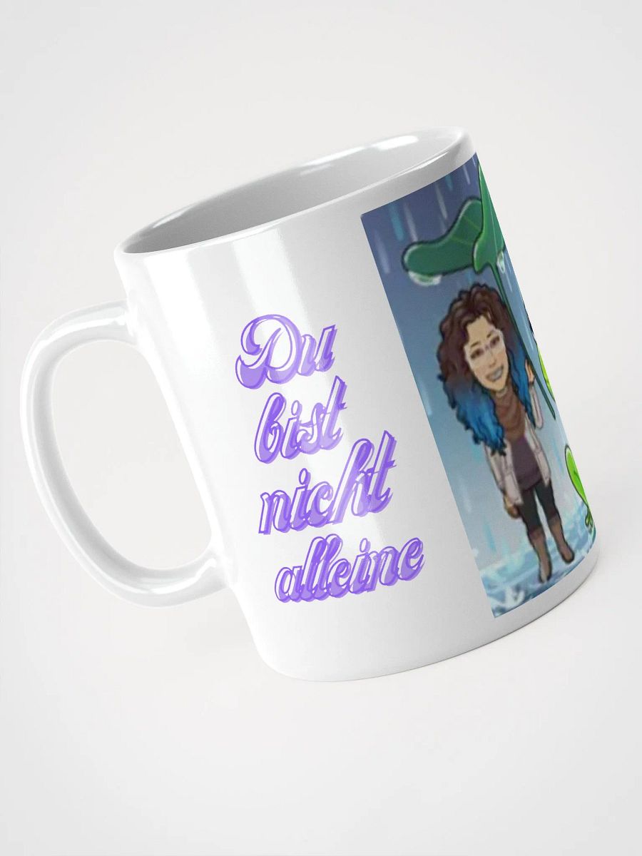 Weiß glänzende Tasse, du bist nicht alleine Motiv product image (9)