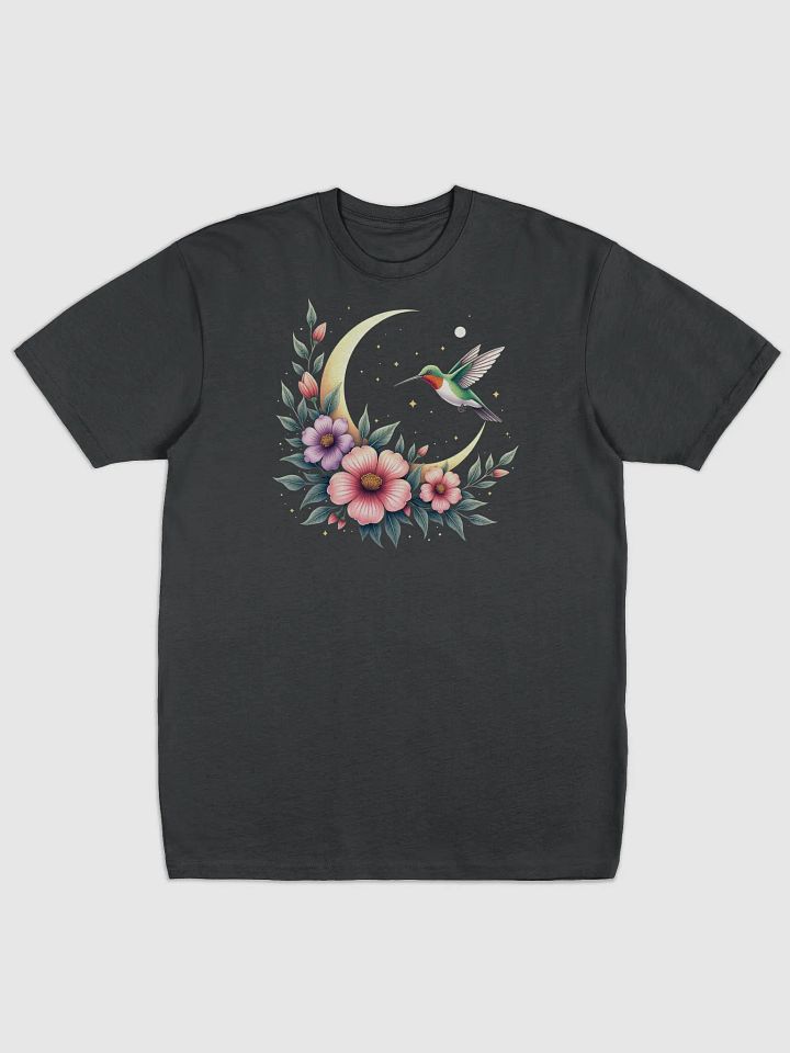 Celestial Hummingbird with Moon and Floral Bloom Design product image (1)