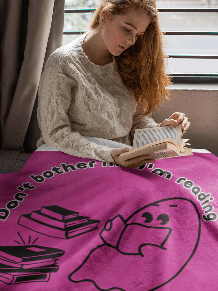 Ghostly Reading Throw Blanket product image (1)