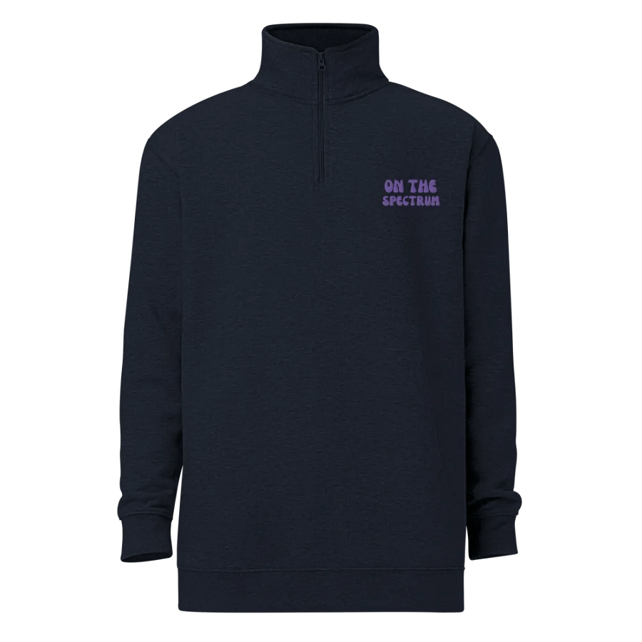 ON THE SPECTRUM (purple) embroidered quarter zip product image (11)