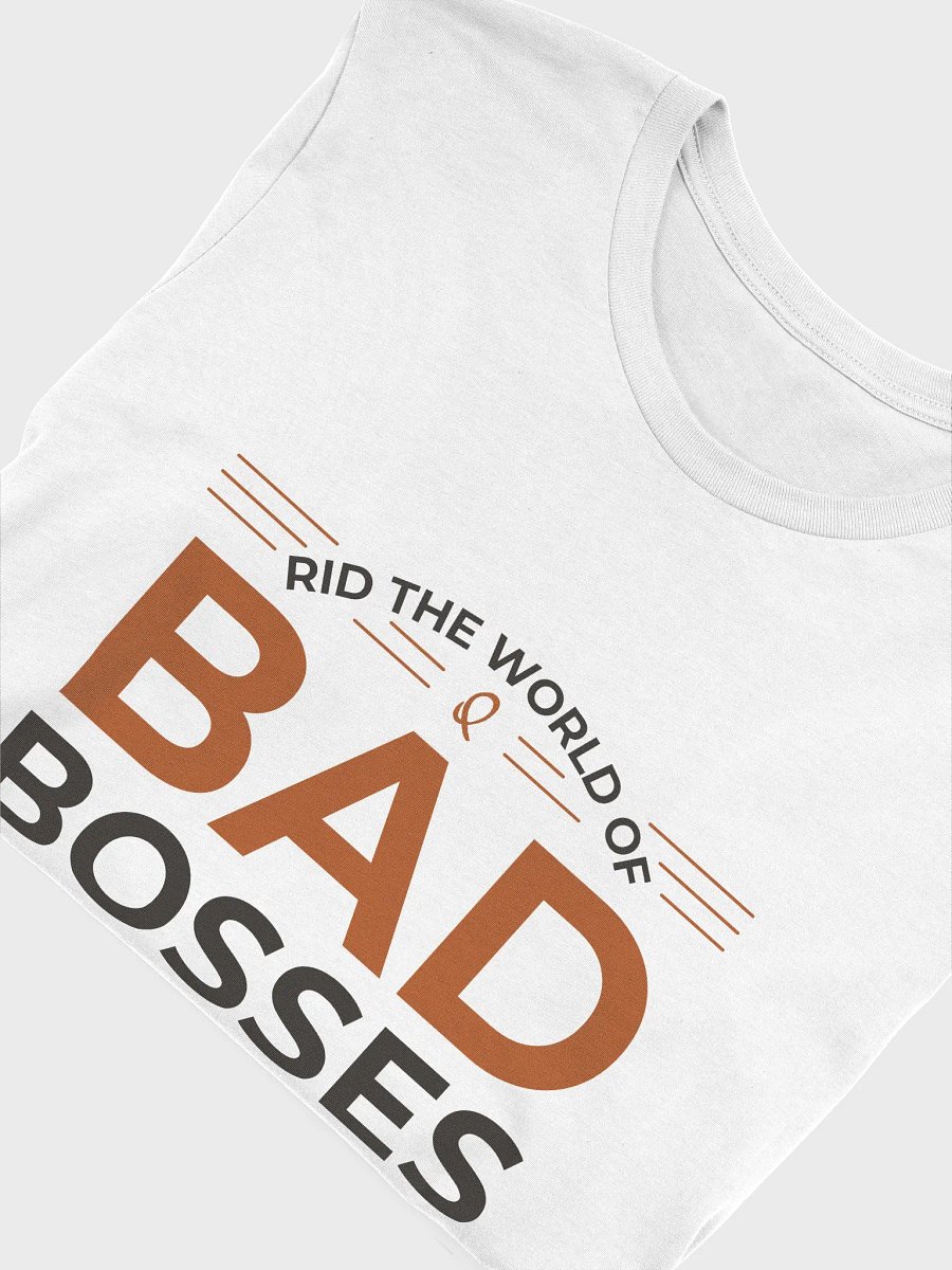 Rid the World of Bad Bosses Black Logo Tee product image (2)