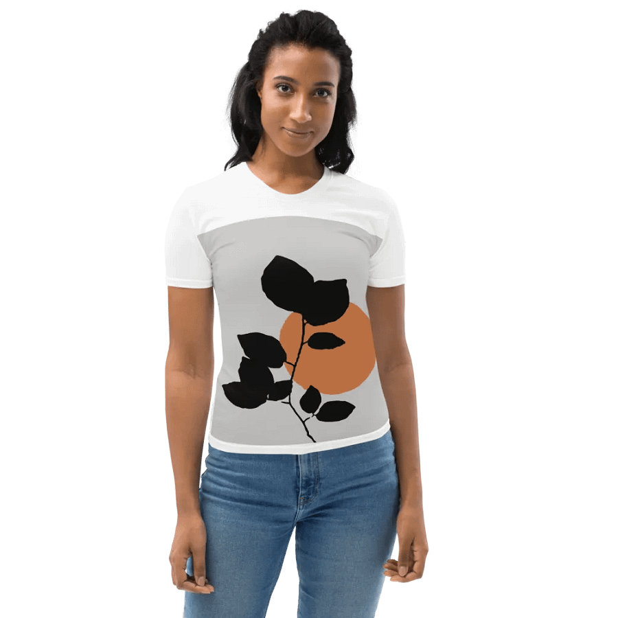Hand-Drawn Flat Design Flower Outline Unisex T-Shirt DT006 product image (1)