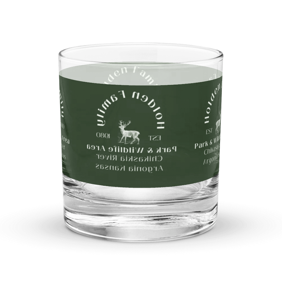 H H Ranch Deer Logo Rocks Glass product image (2)