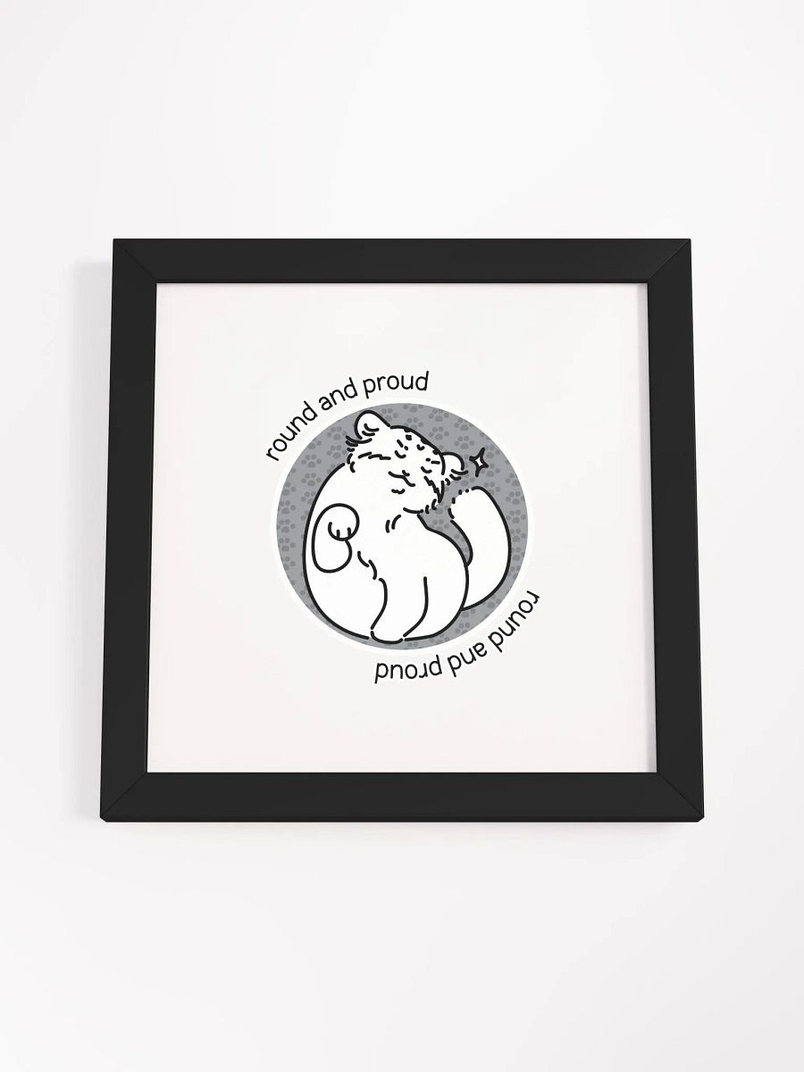 Round and Proud Manul Unlabeled Version - Framed Print product image (4)