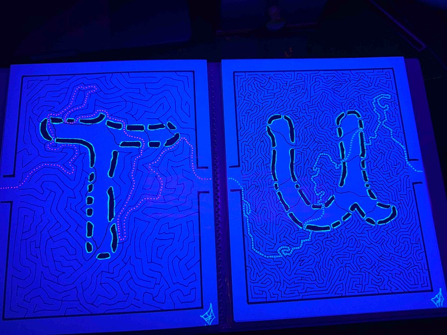 The aMAZEking alphabet ~Enhanced~ Black Light Answer Key Version product image (11)