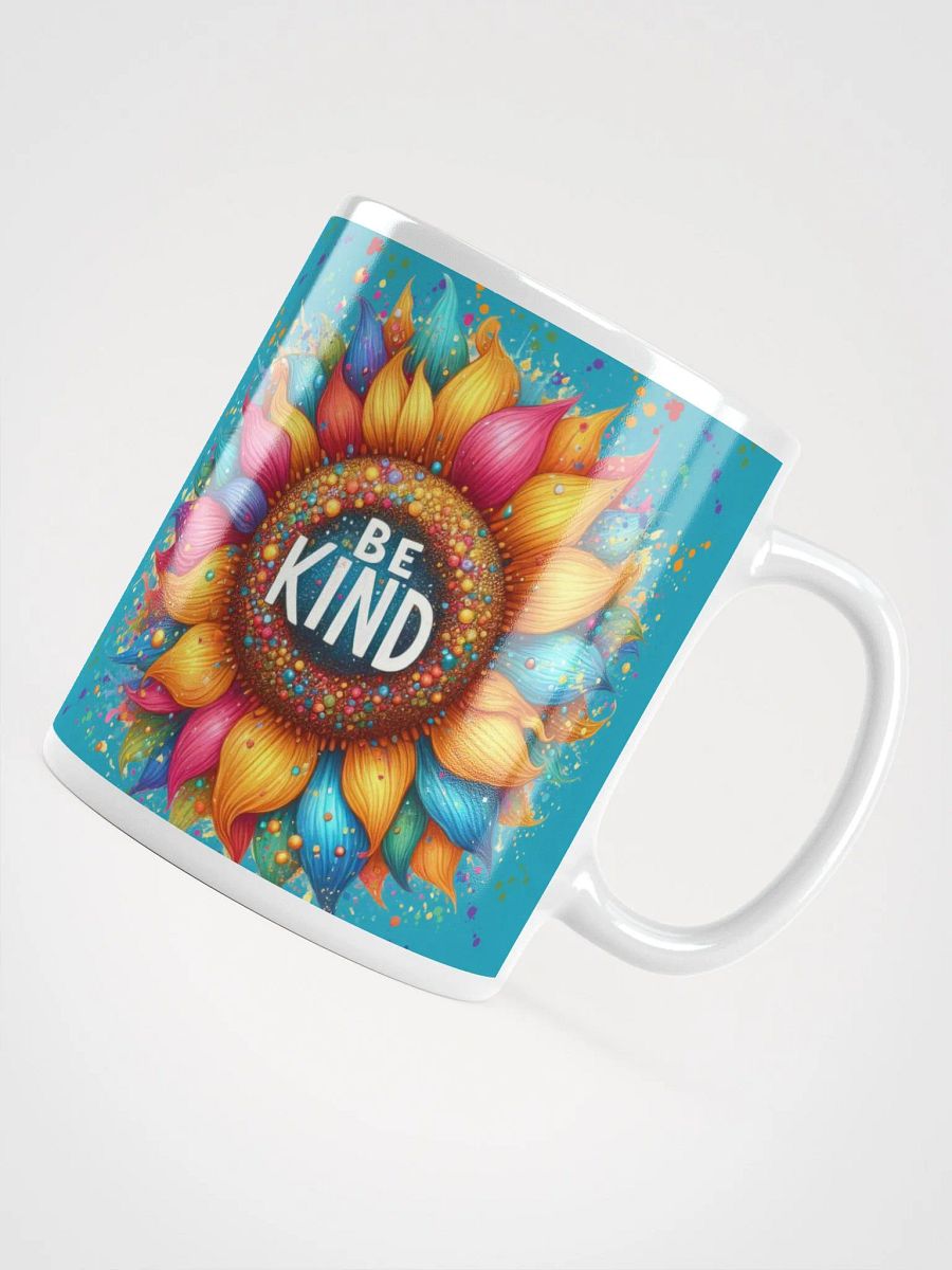 Be Kind Paint Flower Shaped Splash White Mug product image (4)