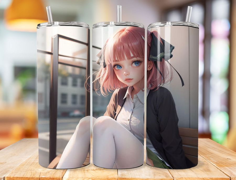 Nino Nakano 20 oz Stainless Steel Tumbler – Quintessential Quintuplets Fierce Elegance Design product image (1)