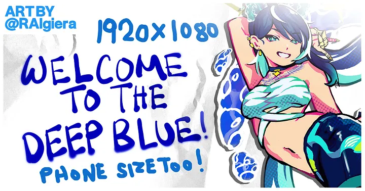 Deep Blue Doodles Wallpaper (Phone & Desktop) product image (1)