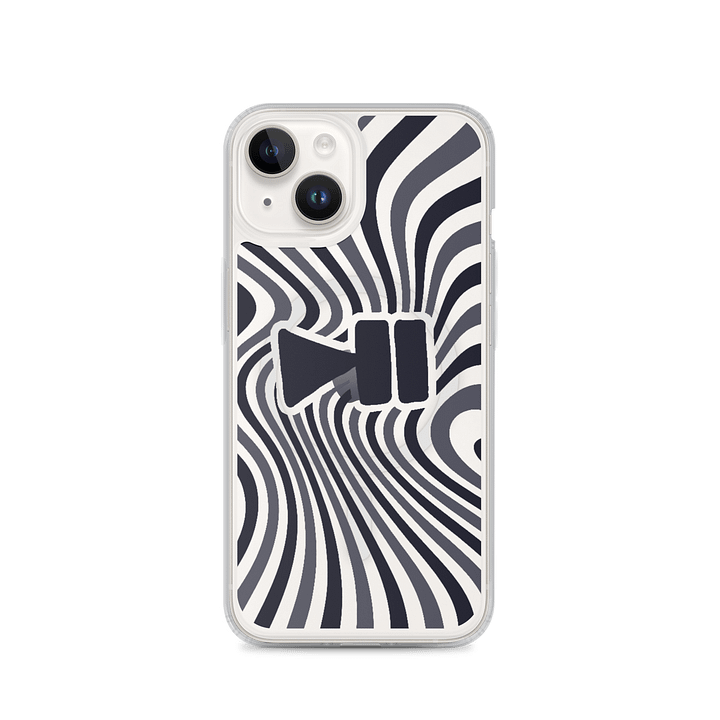 Clear Case iPhone Wavy Dark Blue - PleyPoze product image (4)