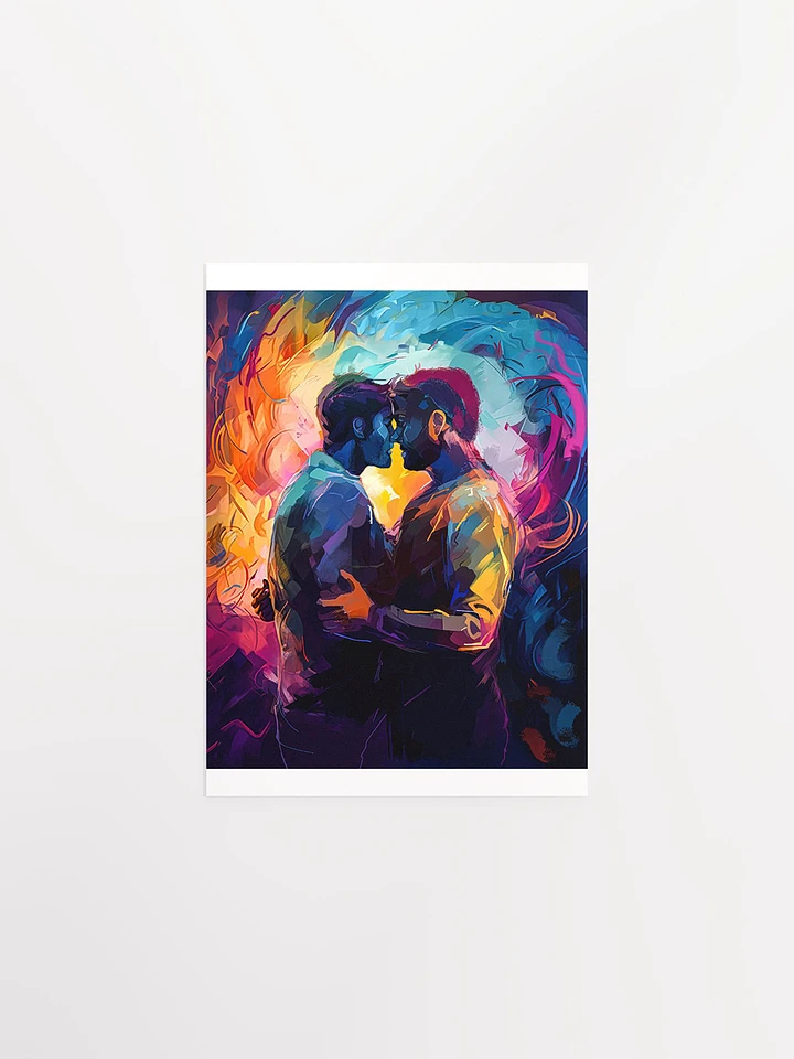 Two Men – Colorful Embrace Gay Matte Poster product image (1)
