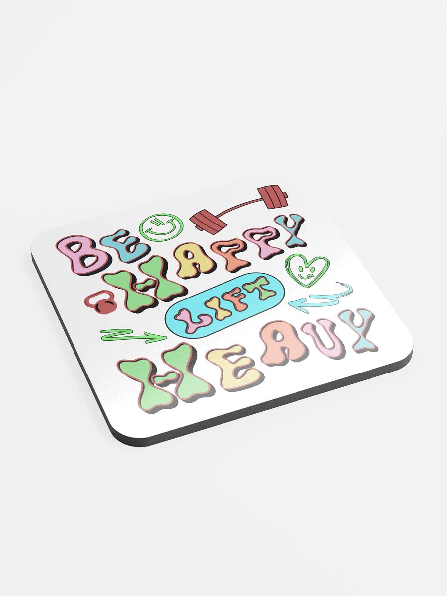 Be Happy Lift Heavy Weightlifting Coaster Set product image (3)