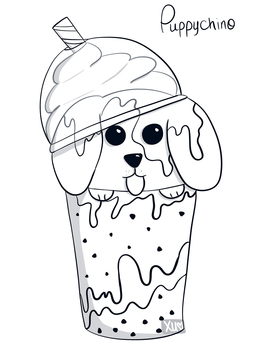 Puppychino Coloring Page product image (1)